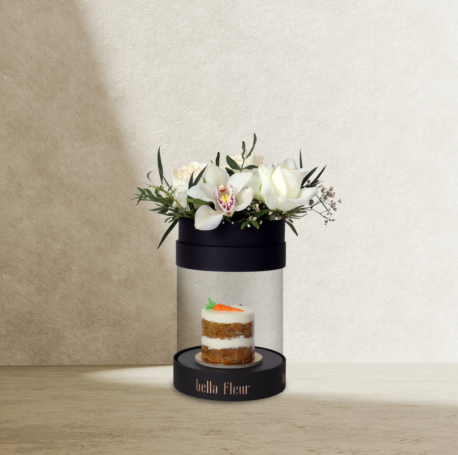 Mini Cake and Flowers - A Sweet and Floral Delight