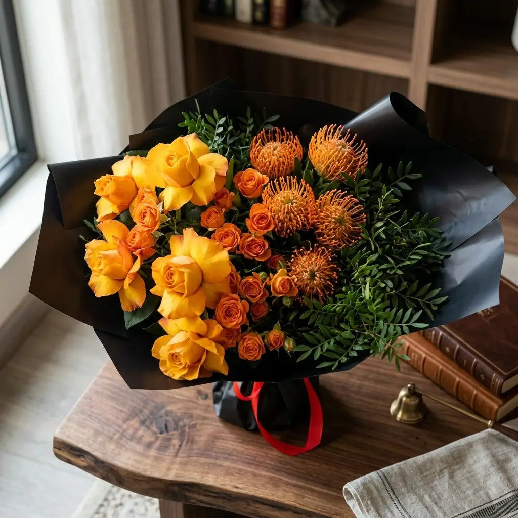 Amber Bouquet - A Radiant Symphony of Color