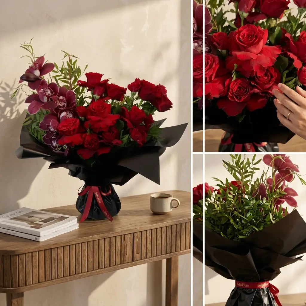 Amore Bouquet – Bold Elegance in Red